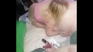 LizT8M eating her husband TonyT8M 's Asshole as A atonement for disobedience. She accepts her punishment & gladly eats his Ass until she get chum around with annoy Cherry Fart in her mouth she so deserves.